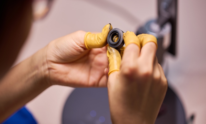 Incoming inspection of pump components and materials