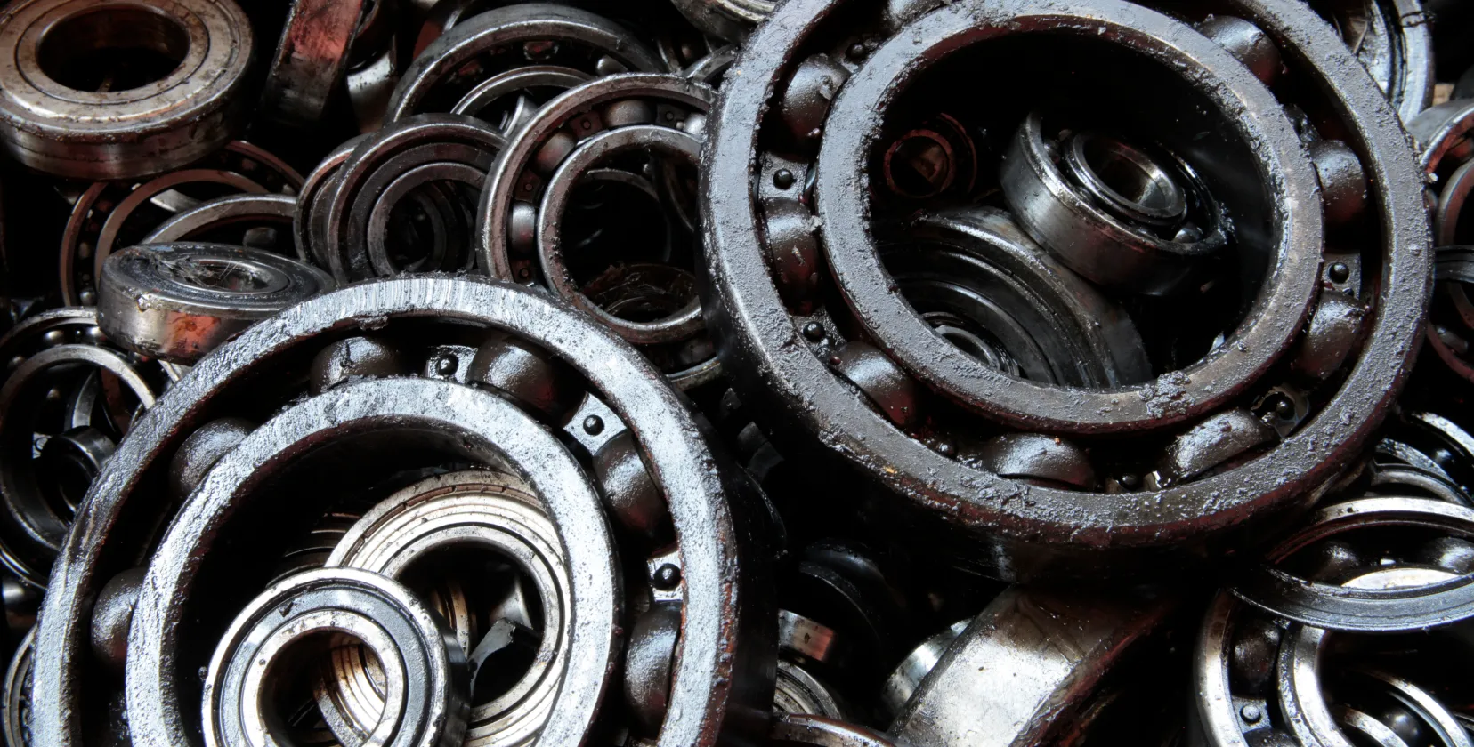 Close-up of sintered silicon carbide bearing components used in sealless pump wetted parts